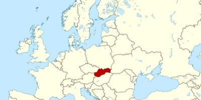 Карта Словачкој карта Европе